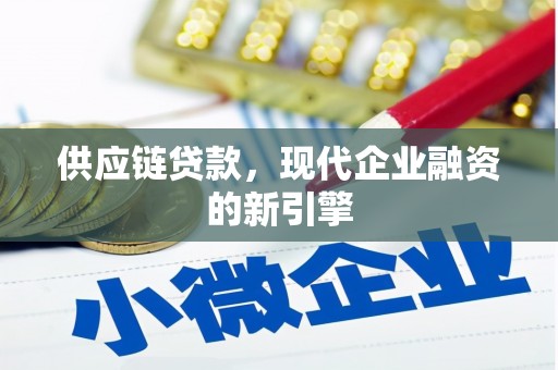 溧阳供应链贷款，现代企业融资的新引擎