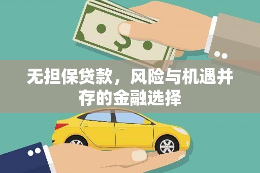 安县无担保贷款，风险与机遇并存的金融选择