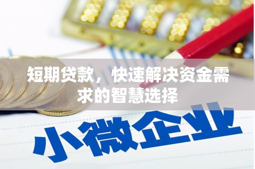 安县短期贷款，快速解决资金需求的智慧选择