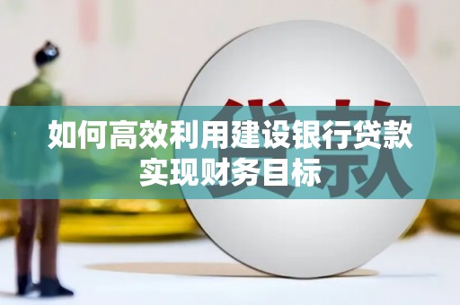 六枝如何高效利用建设银行贷款实现财务目标