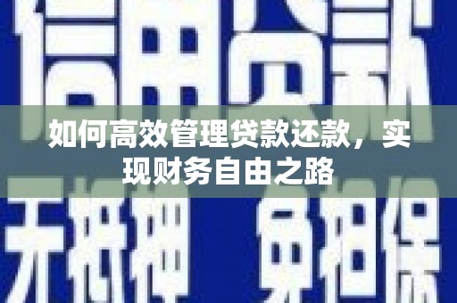 中坜如何高效管理贷款还款，实现财务自由之路