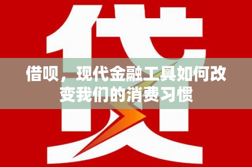 巴里坤借呗，现代金融工具如何改变我们的消费习惯
