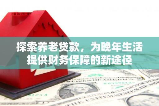 颍州探索养老贷款，为晚年生活提供财务保障的新途径