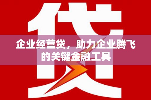 荣县企业经营贷，助力企业腾飞的关键金融工具