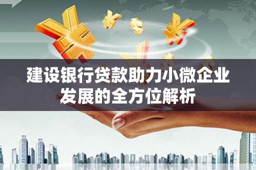 观山湖建设银行贷款助力小微企业发展的全方位解析