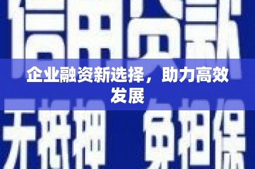 富顺企业融资新选择，助力高效发展